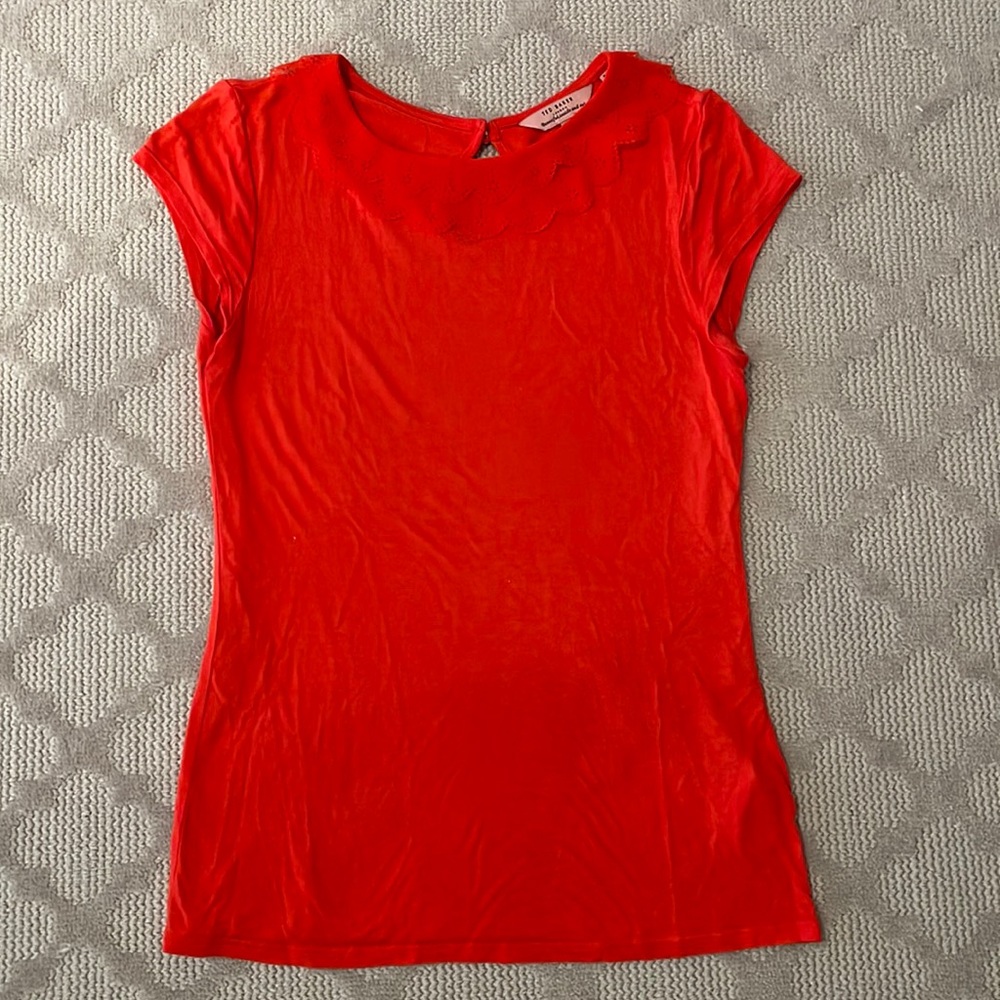 Red Peter Pan collar Ted baker shirt
